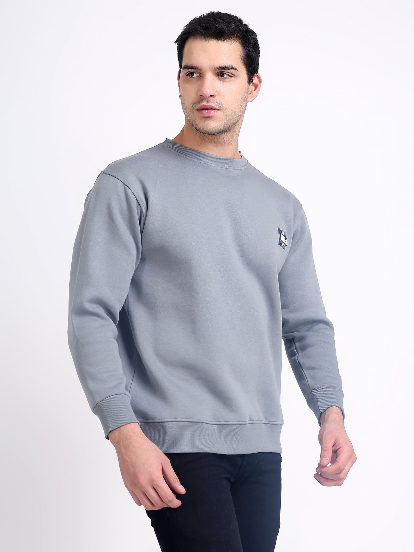 Unisex Grey Printed Sweatshirt
