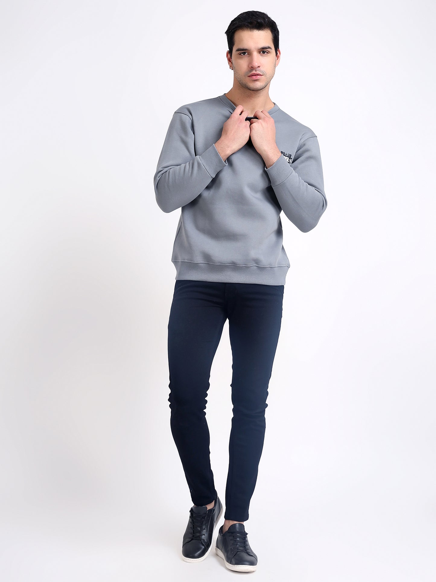Unisex Grey Printed Sweatshirt