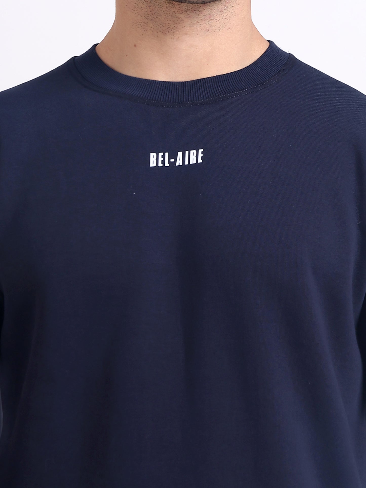 Unisex Sweatshirt Solid Navy Blue
