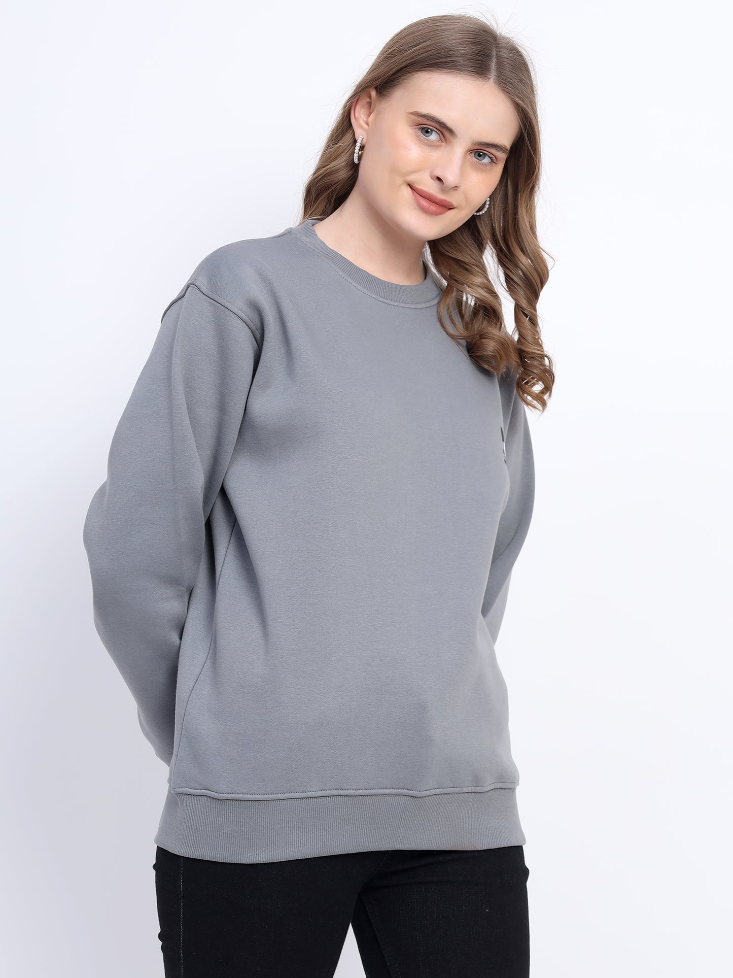 Unisex Grey Printed Sweatshirt