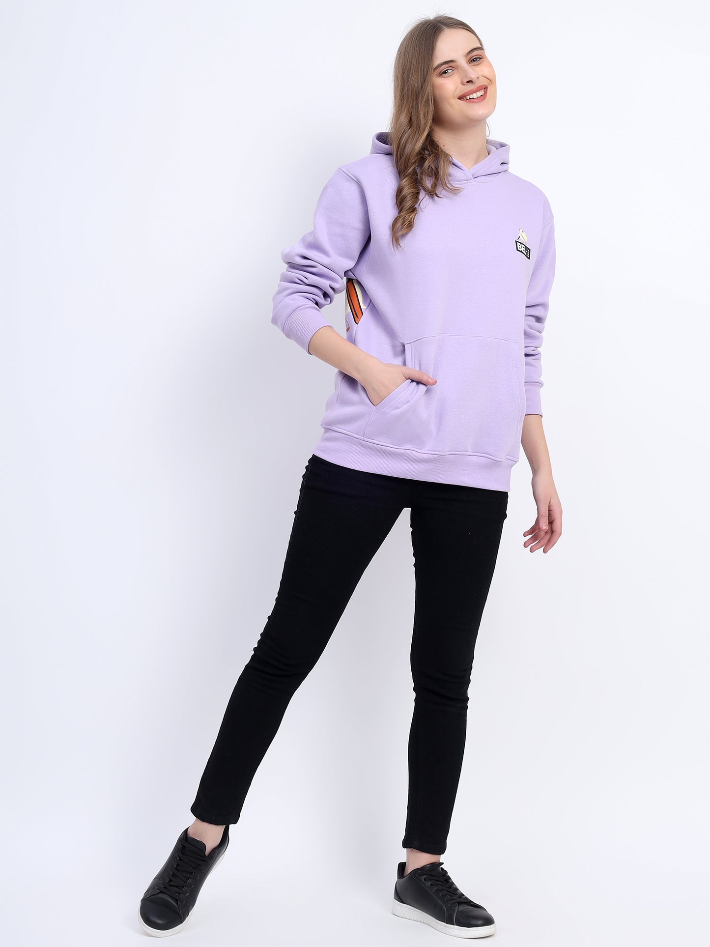 Unisex Lavender Printed Hoodie