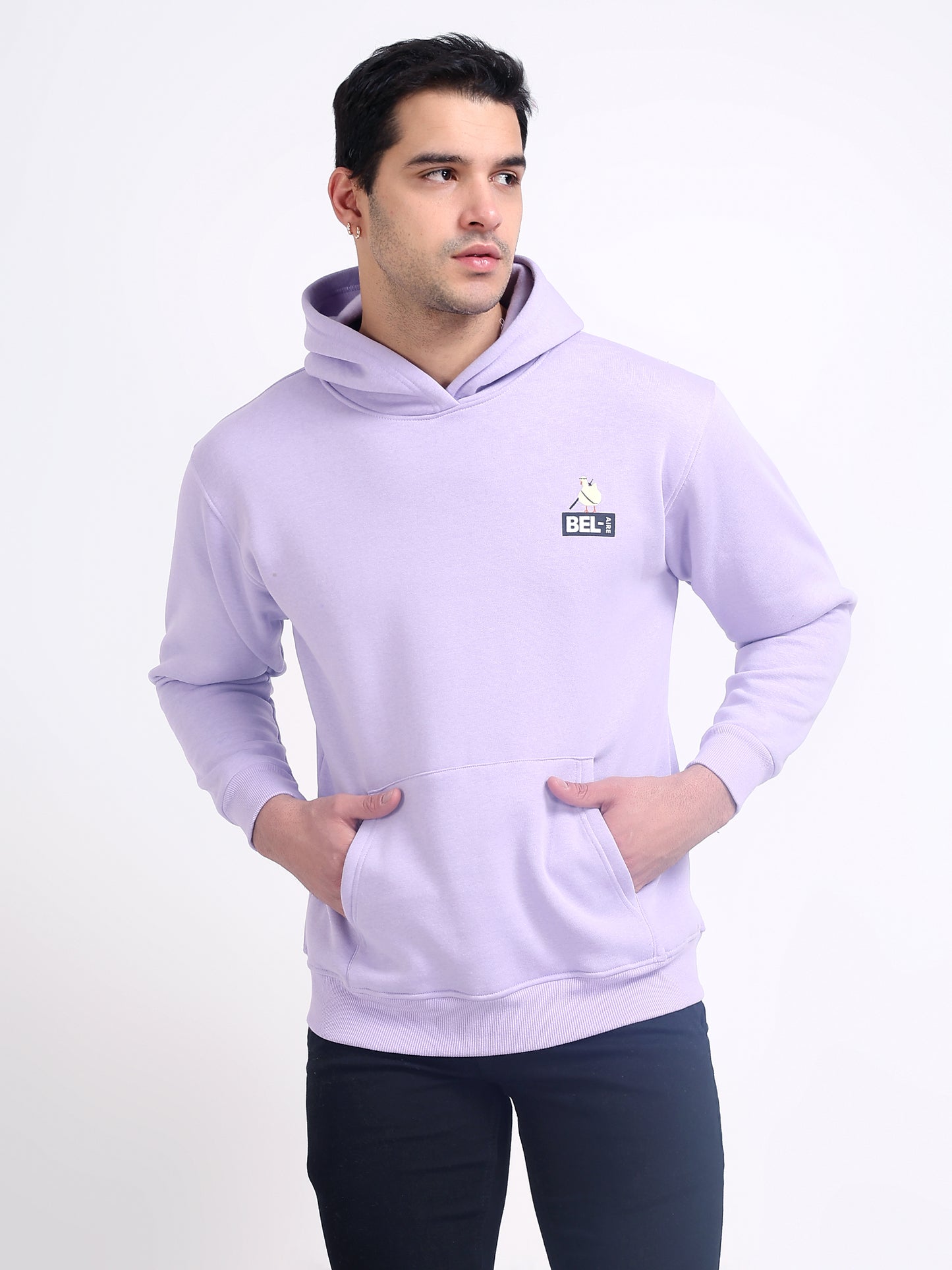 Unisex Lavender Printed Hoodie