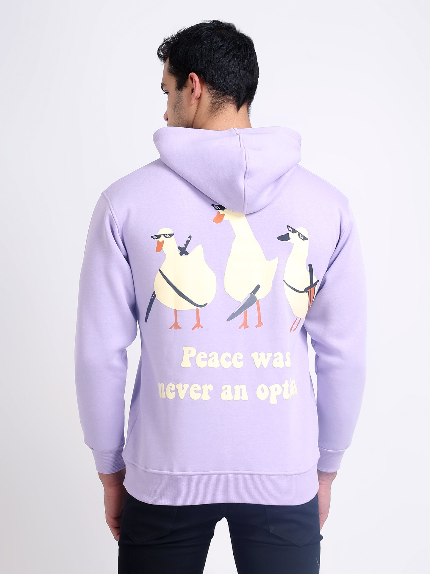 Unisex Lavender Printed Hoodie