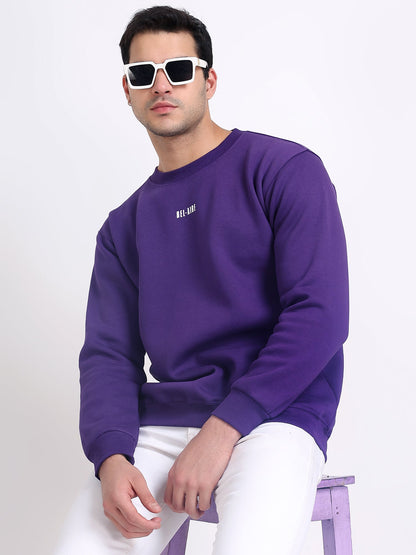 Unisex Sweatshirt Solid Purple