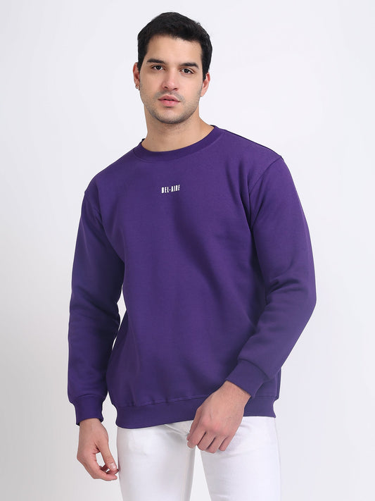 Unisex Sweatshirt Solid Purple