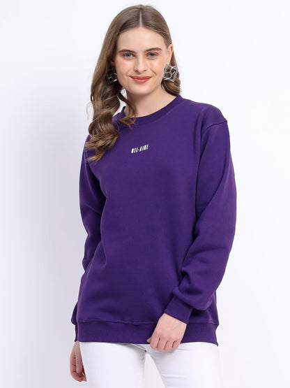 Unisex Sweatshirt Solid Purple