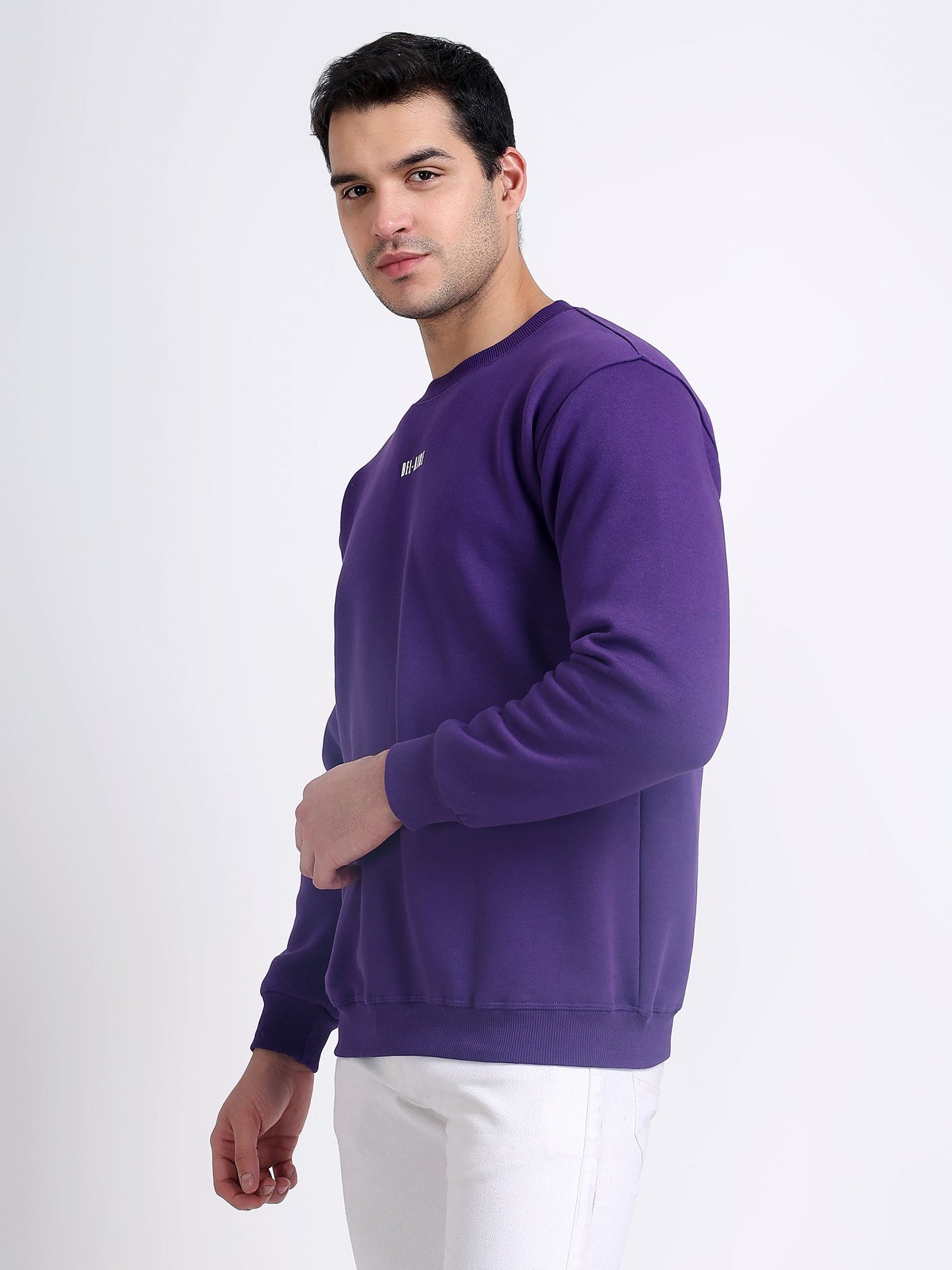 Unisex Sweatshirt Solid Purple