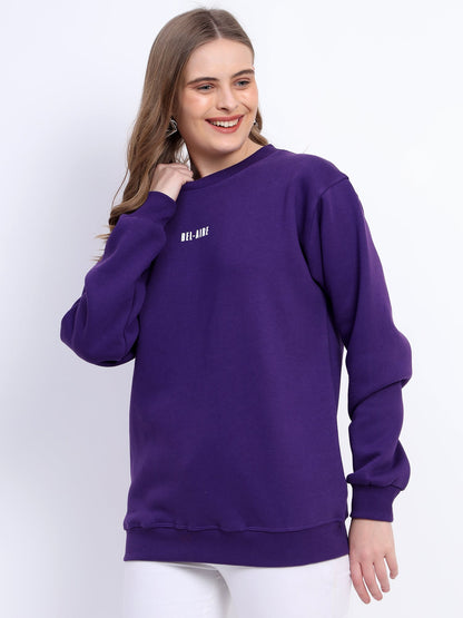 Unisex Sweatshirt Solid Purple