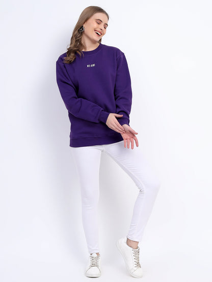 Unisex Sweatshirt Solid Purple