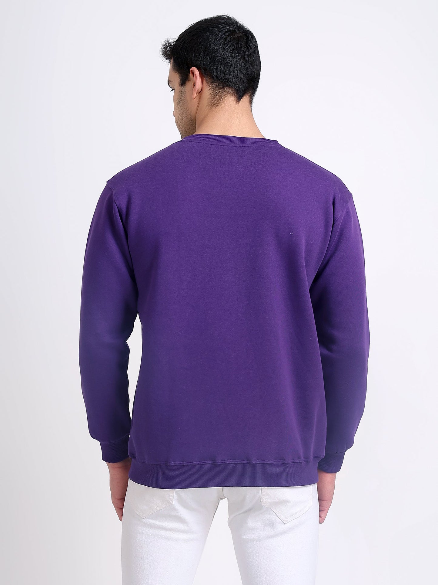 Unisex Sweatshirt Solid Purple